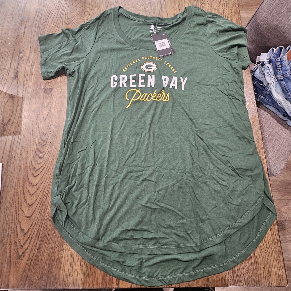 Nike Green Bay Packers Women's Short Sleeve Tee - Green/Gold